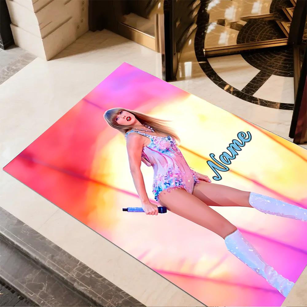 Tappetino personalizzato Taylor Swift Live Performance Perfetto per Soggiorni Camere Universitarie Balconi Corridoi Tappeto Antiscivolo Decora Uffici