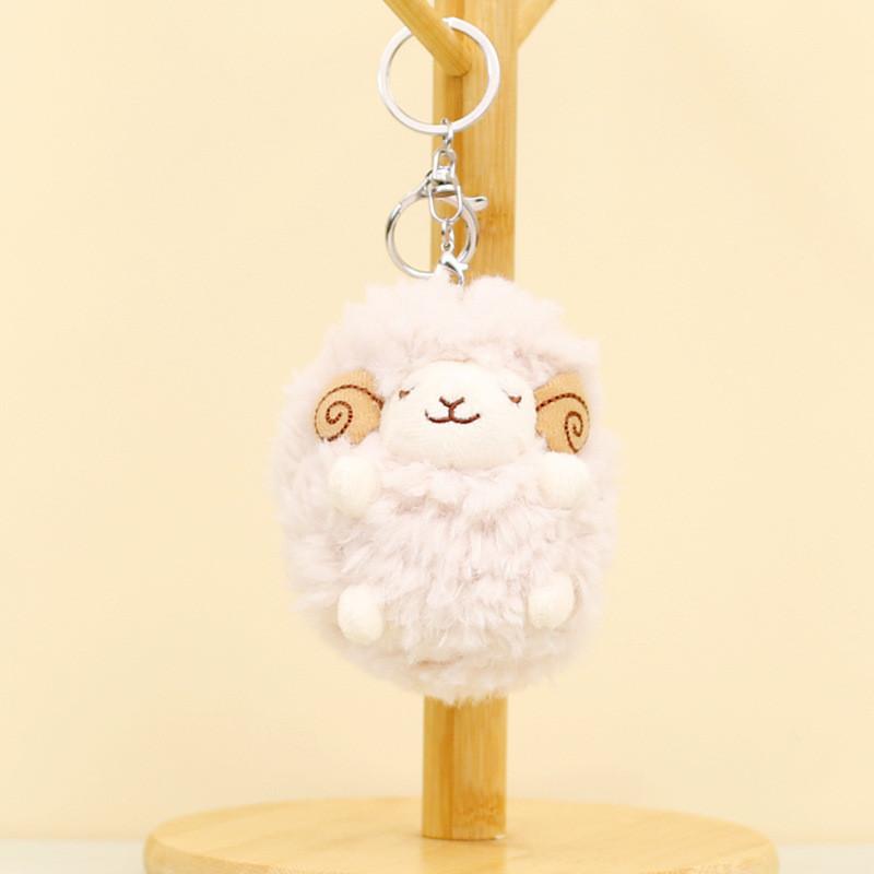 Cute Cartoon Sheep Plush Keychain Soft Stuffed Animal Doll Couple Gift