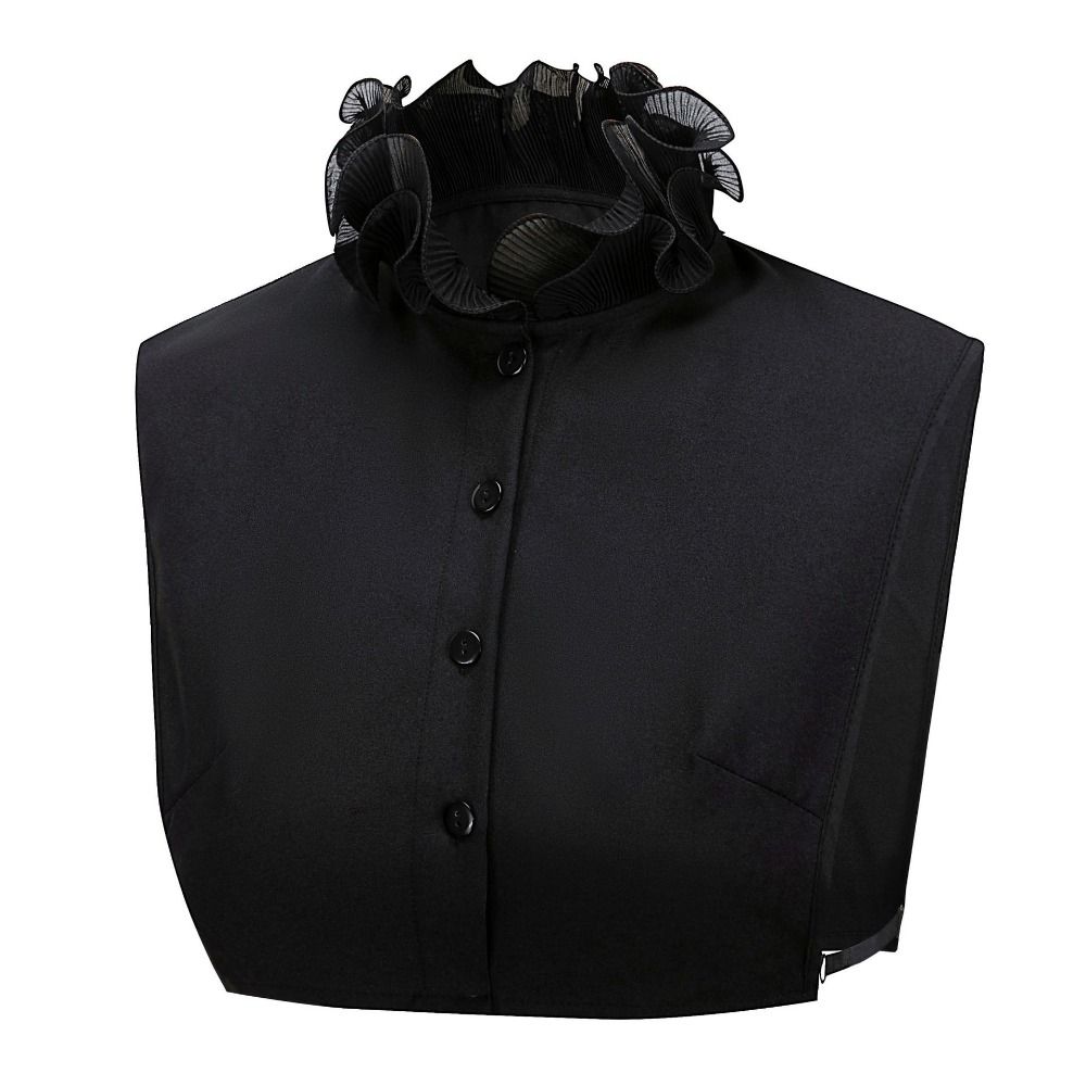 Ruffle Edge Women Fake Collar Double-layer Blouse Collar Stand-up Collar  Four-season Wear