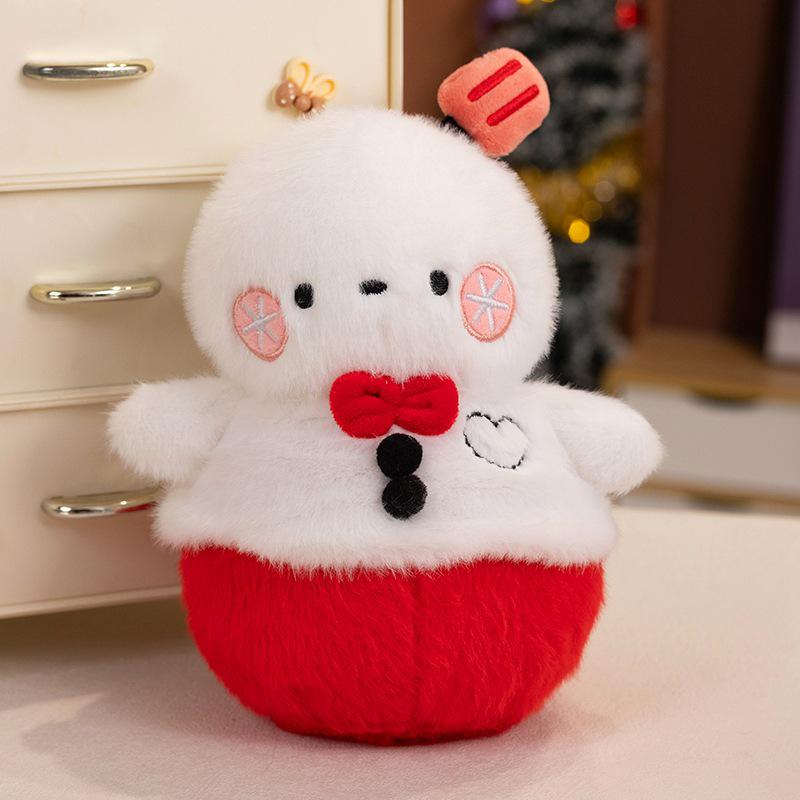 Cute Snowman & Santa Plush Christmas Ornaments - Holiday Decoration Gifts.