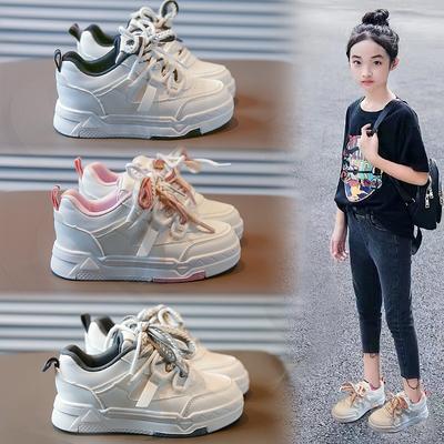 Girls' Board Shoes Spring and Autumn New Children's Korean Version of Small White Shoes Medium and Large Children Fashion High Appearance Level