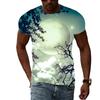 Grafická trička Summer Night Scene Muži Módní trend Kreativní vzor Tričko Hip Hop harajuku Pohledná trička s 3D tiskem Topy