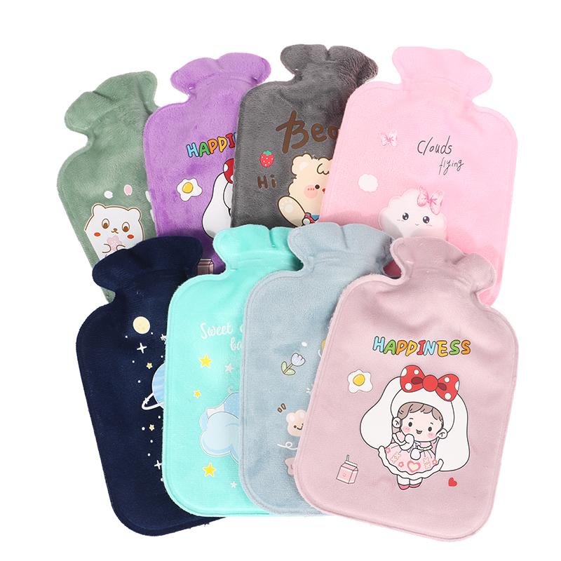 New 1PC Cartoon Plush Rabbit Bear Cat Hot Water Bottle Water Filling Velvet Portable Student Hand Warmer Cute Warm Water Bag