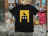 Funny Black Cat And Crow T Shirt Cute Animal Graphic Tee Gift For Cat Lovers 80s