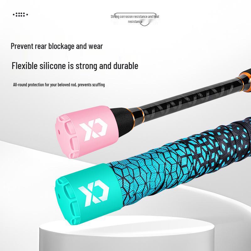 Qianrui Lure Rod Silicone Protective Butt Cap - Anti-slip Fishing Rod Accessory