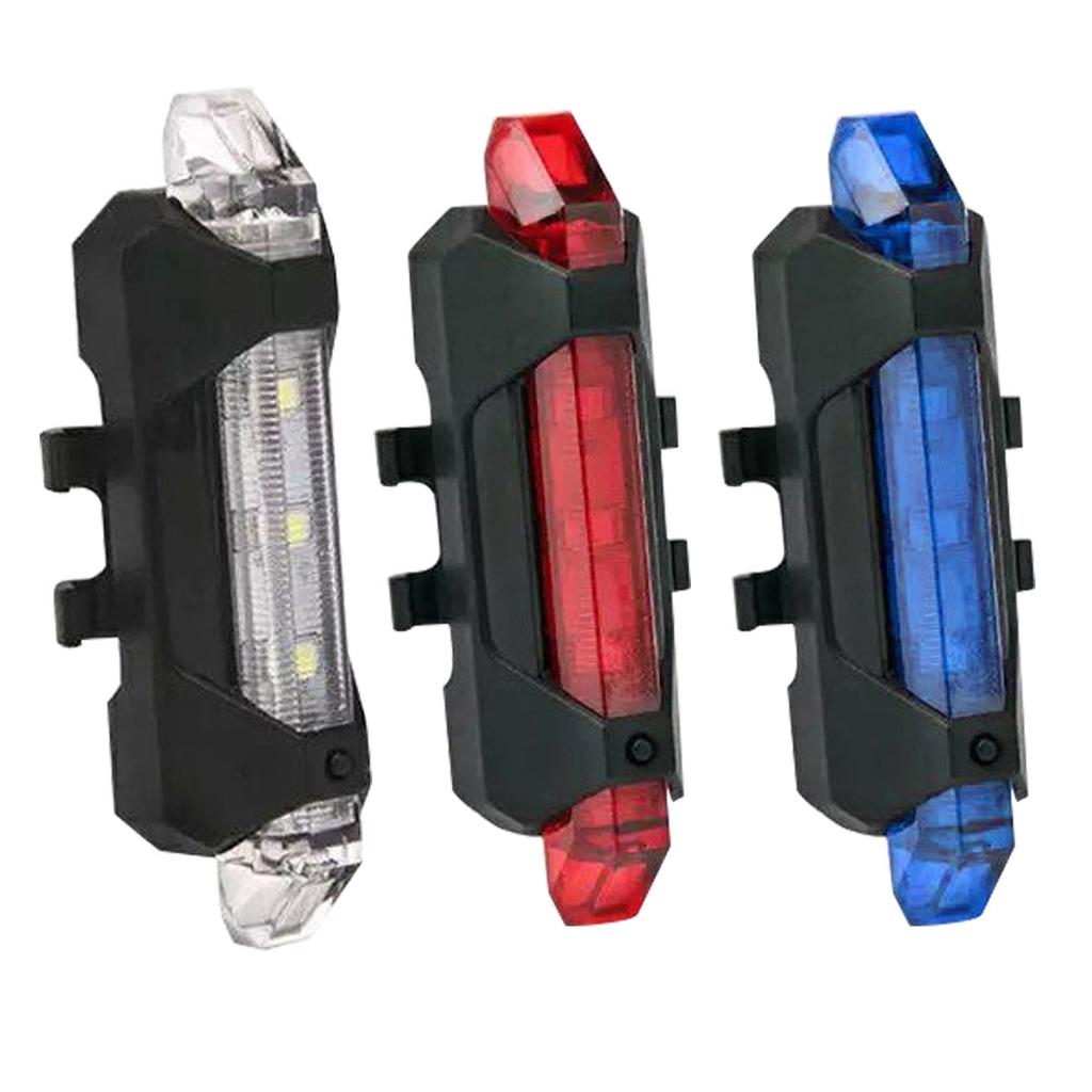 Buy USB Rechargeable Bike Bicycle Tail Rear Safety Warning Light Tail Light Lamp Super Bright at