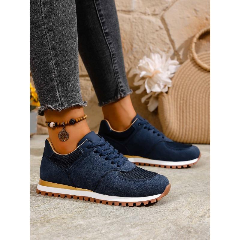 Jesień 2025 Nowe sznurowane wygodne buty do biegania damskie w dużych rozmiarach lekkie codzienne sportowe oddychające pojedyncze buty