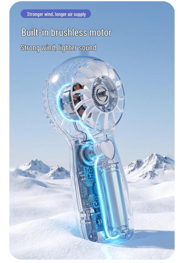 Portable Mini Handheld Smart Fan with Digital Display