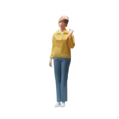 1:64 Scale Girl Figurine DIY Scene Decoration Diorama People Figure Realistic Details for Hobbyists