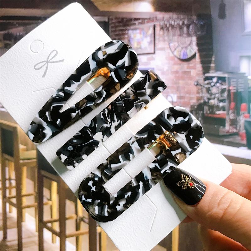 Koreanisches trendiges buntes Acetat 3-teiliges Haarspangen-Set Haarnadel für Frauen Mädchen Haarspangen Zubehör Schmuck Haarklammer Kopfbedeckung