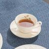 Wedgwood Joyful Holiday Raspberry Coffee Cup & Saucer Set