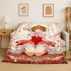 Cute Sakura Card Captor Girl Cartoon Flannel Blanket,Ultra Soft Warm Plush Throw for Home Bedroom Bed Sofa Cover Office Picnic