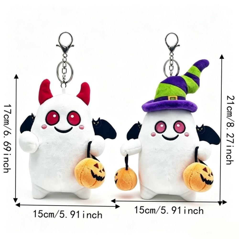 Kawaii Halloween Ghost Plush Keychain Funny Cartoon Plush Pendant Plush Toy Kids Gift