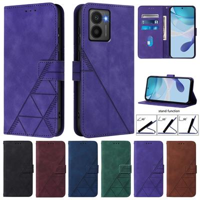Geometric Leather Wallet Case For TCL 50 Pro NxtPaper 40T 40R 30T 30Z 30 XL XE 40 SE 20R 505 502 501 408 406 405 403 306 305 303