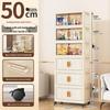Foldable No-Installation Multi-Layer Plastic Shoe and Storage Cabinet