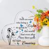 2D Flat Acrylic Heart Keepsake Sympathy Gifts Desktop Decoration Plaque, Home Decor Plaque Hanging Wall Art Decorative Garden Decoration for Room Door
