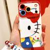 Cute Cat Mobile Phone Case for iPhone17promax Spring 16 Apple 15 Lanyard 14 Silicone 13 Sets