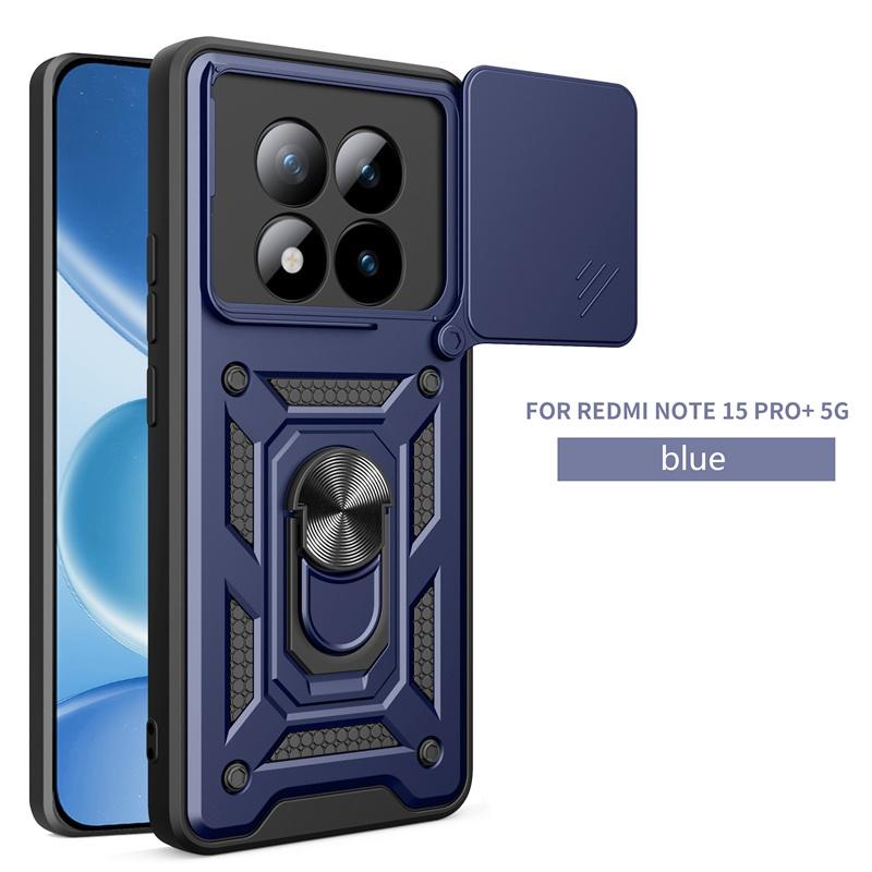 Armor Funda For Redmi Note 15 Pro Plus Car Magnetic Holder Ring Case For Xiaomi Redmy Note 15 Pro + Plus 5G Lens Protector Cover