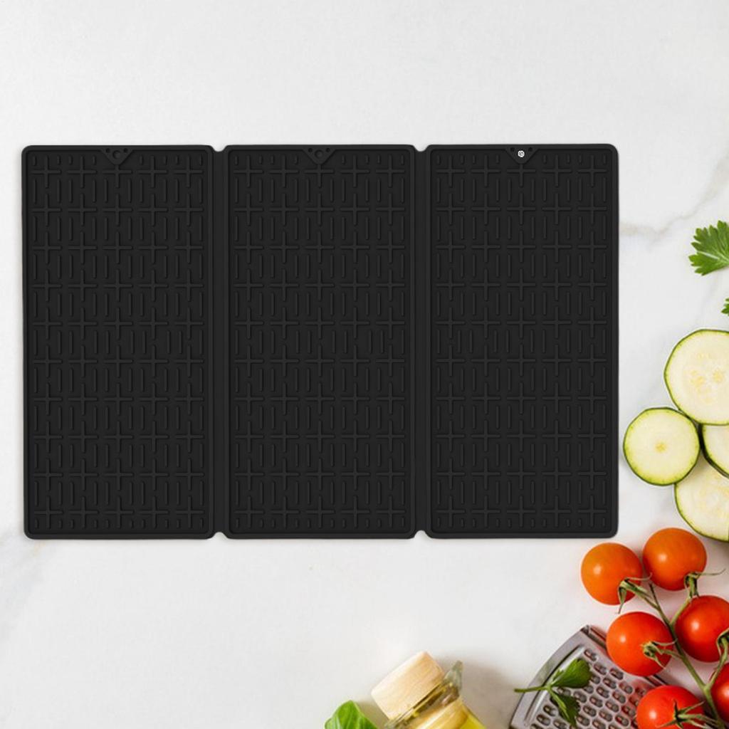 Drying Mat Silicone Non-Slip Tray Easy Clean Kitchen Dish Drying Mat For Home Countertop Bathroom Sink Bar Refrigerator Mugs