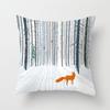 Cartoon Fox Animal Car Pillowcase Polyester Cushion Covers for Living Room Throw Pillow Case 45*45 Sofa Decoration