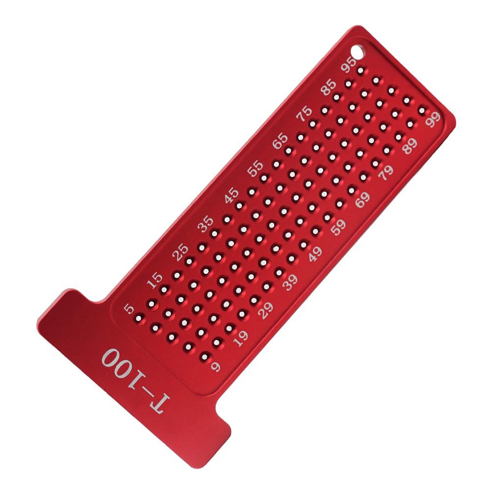 Easy Writing Hole Positioning Ruler 100mm Metric Scale Measuring Tool Carpenter Use