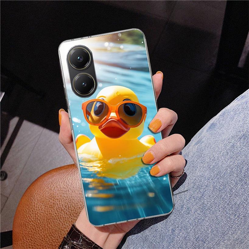 Rubber Ducks Swimming Pool Phnoe Case for Xiaomi Poco X5 X6 X7 Pro X4 Gt F7 Ultra M8 M7 Redmi 15C 15 13C 13 12C 12 Unique Cover