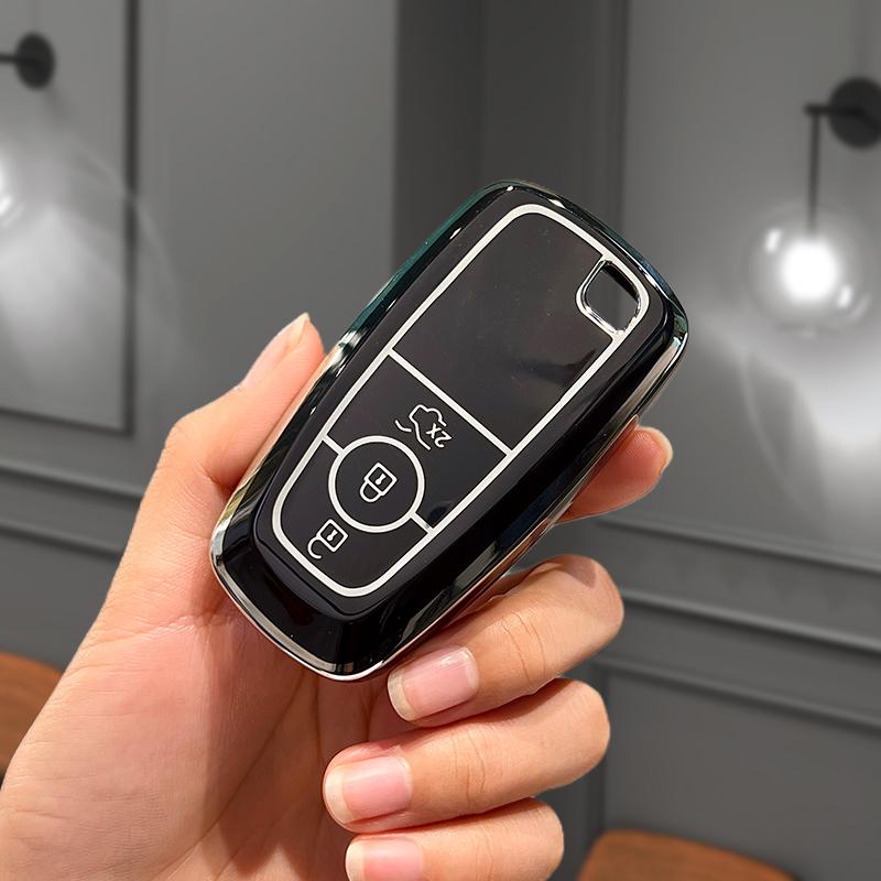 5 Buttons Soft TPU Car Key Case Cover for Ford Explorer Mustang Fusion Escape F150 F250 F350 F450 F550 Ford Raptor 2020 2021
