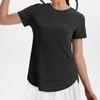 Women's Fashionable Casual Loose-Fit Short-Sleeved Plain Round-Neck Pullover T-Shirt