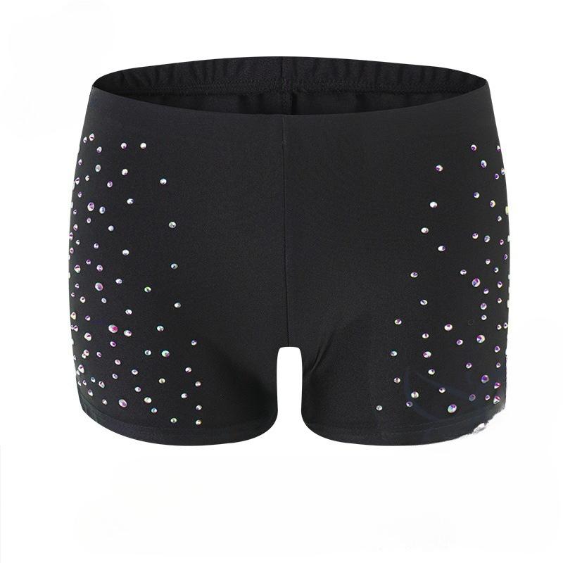 Belly Dance Safety Shorts Drill Heavy Industry Women s Dance Clothing Practice Bottoms High-end Performance Leggings Underpants M чёрный