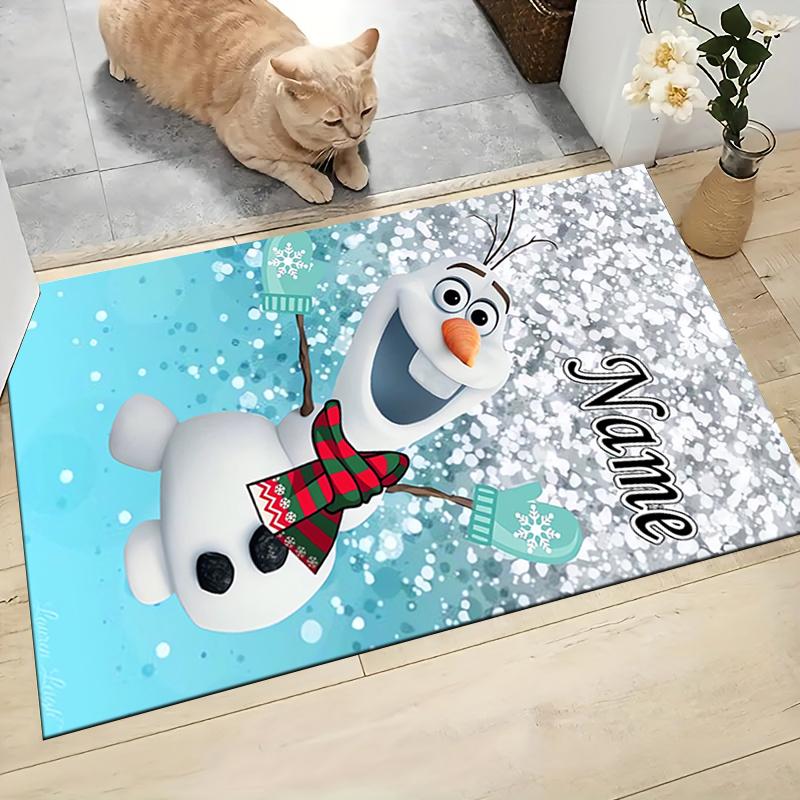 Custom Name Elsa's Magical Frost Carpet Rug Customizable Soft Washable Anti-Slip Home Living Room Sofa Mats Personalized Rug. 0909278