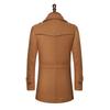 Men's Woolen Double Collar Business Overcoat - Autumn/Winter Style