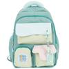 Nylon School Backpack For Girls With Shoulder Strap And Cartoon Letter Print Design For School And Travel