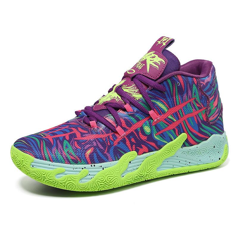 Three Balls and Three Generations Purple MB.03 Men and Women Indoor and Outside Low-top Shock Absorption and Anti-slip Practical Couples Fit