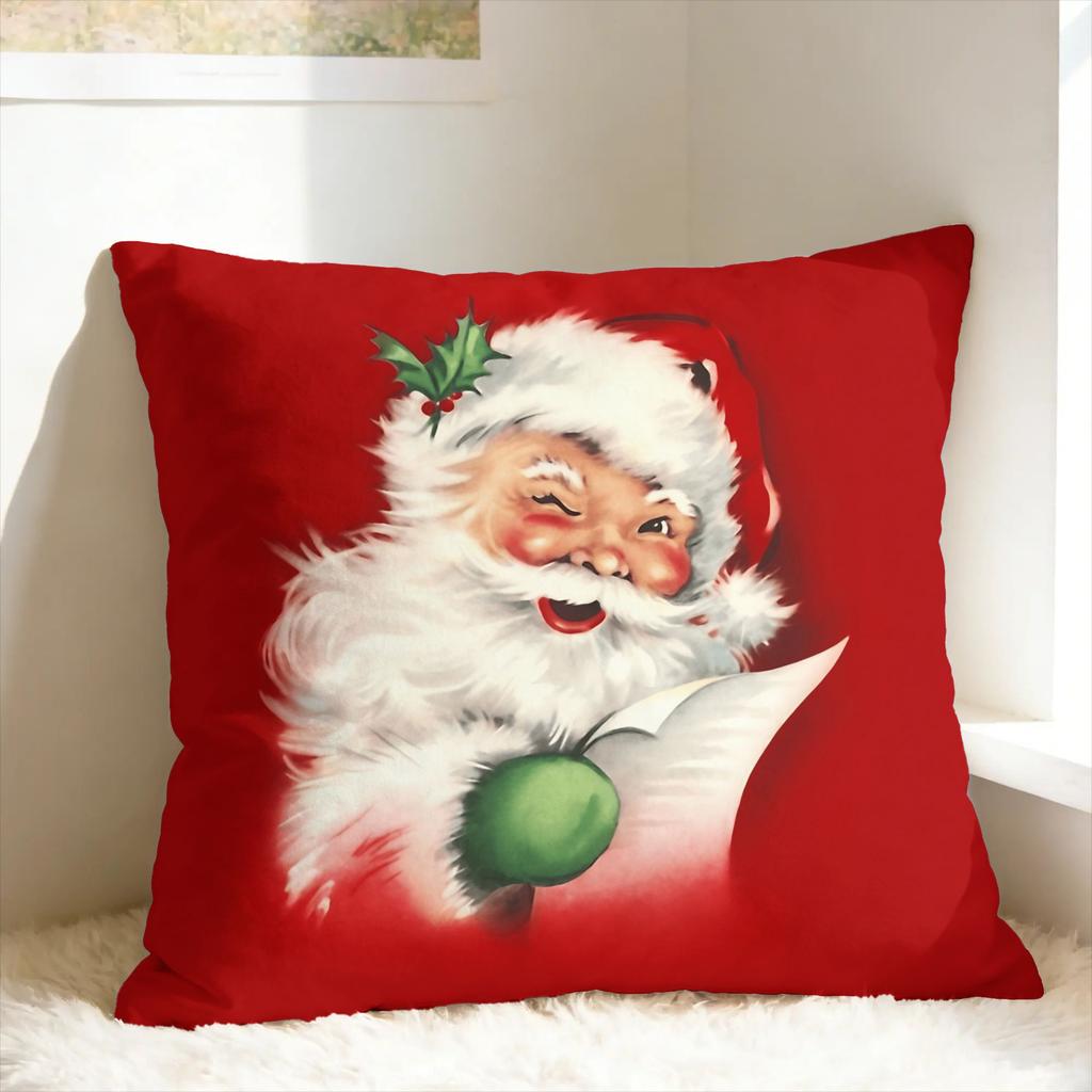Christmas Santa Pillow Case Soft Pillow Cover Fashion Pillowcases For Living Room Sofa
