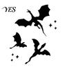 Spooky Car Exterior Decoration Flying Bat Rearview Mirror Stickers, PVC Decals for Vehicle Versatile Vinyl Surfaces Decoration, Waterproof Halloween