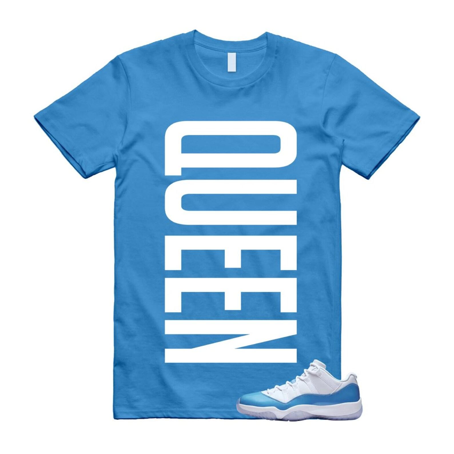 11 UNC University Blue White Low 2026 T Shirt Match QUEEN VERT M