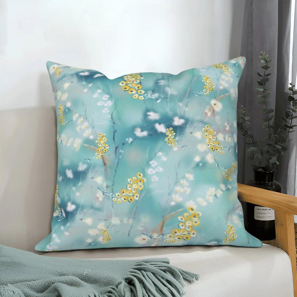 Pink Floral Home Decor Spring Flower Pillowcase Living Room Wedding Pillowcase Sofa Square Cushion Cover