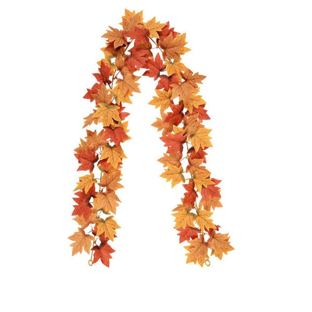 Flexible Autumn Leaf Garland Layered Leaf Clusters Faux Maple Vine Fall Leaf Vine Wedding Decor
