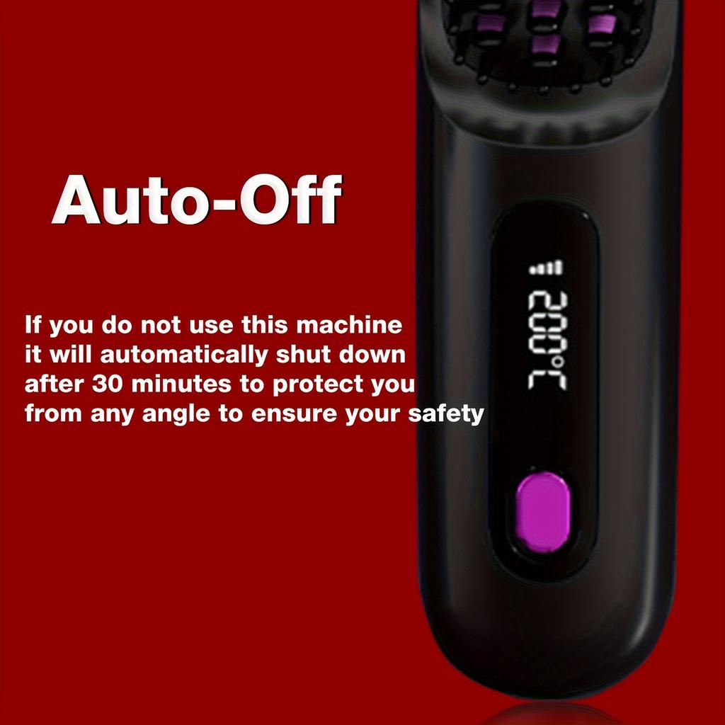 Portable Wireless Hair Straightener USB Rechargeable Fast Heating 3-Speed Temperature Control And Anti-Scalding