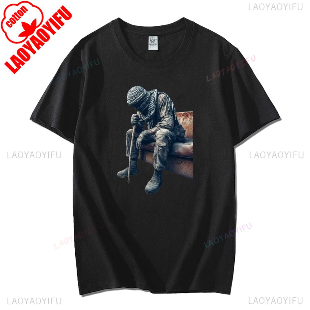 Yahya Sinwar RIP T-shirt Yearn for Yahya Sinwar Original Printing T Shirt Vintage O-neck Unisex Shirts Cotton Breathable Tops
