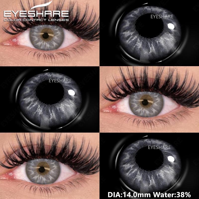 EYESHARE 1 Pair Fashion Colored Contact Lenses for Eyes Black Pupils Blue Green Cosmetics Yearly