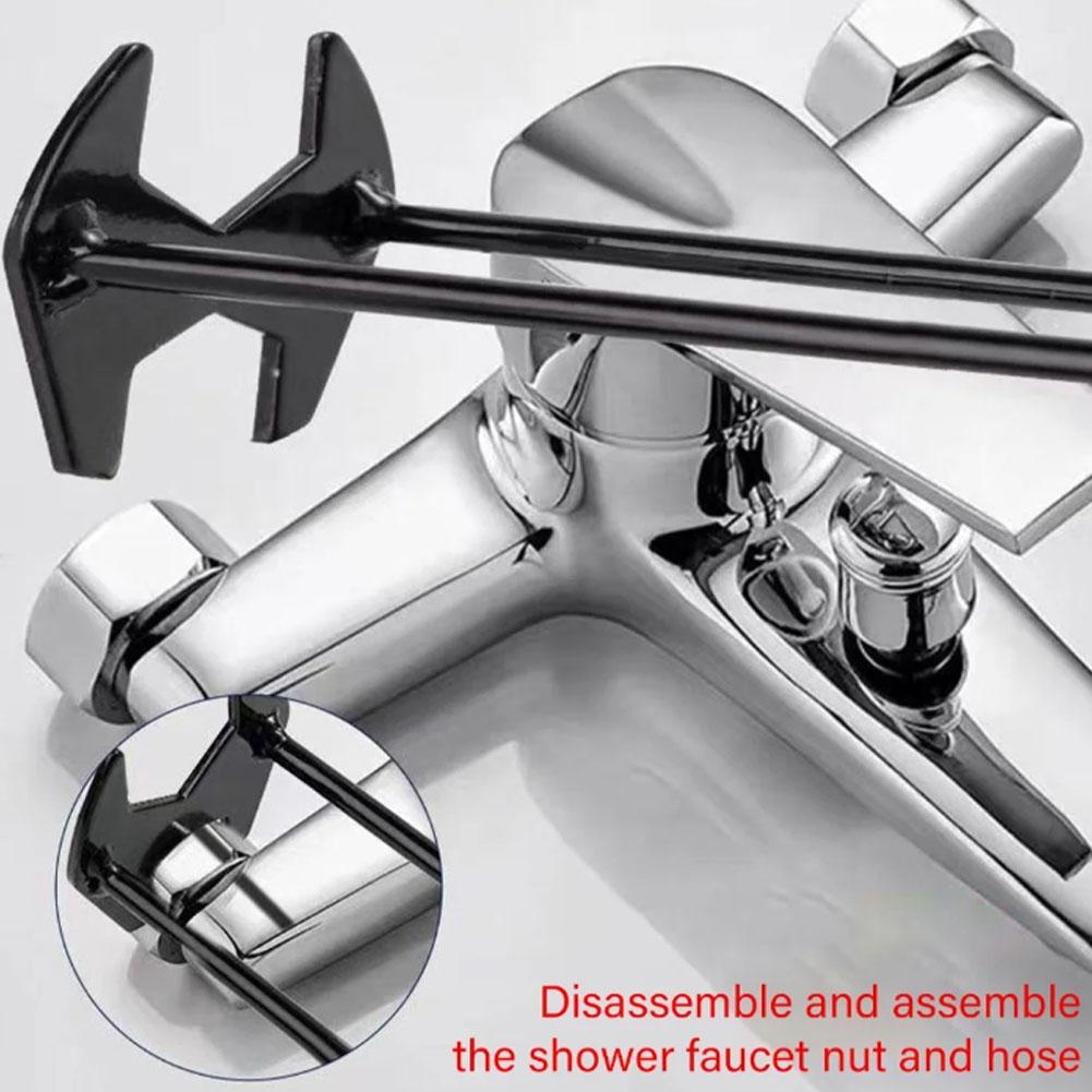 5-in-1 Sink Wrench Multifunctional Carbon Steel Faucet Key Plumbing Pipe Wrench Bathroom Kitchen Sink Repair Set Hardware Tools