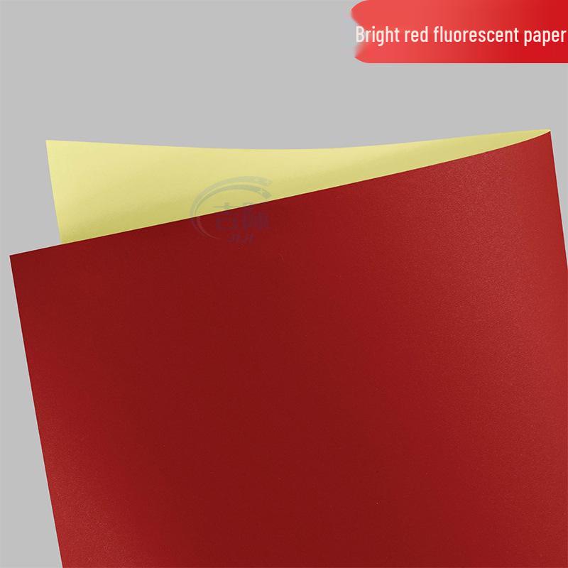 A3/A4 Self-Adhesive Red Fluorescent Fu Sticker - Custom New Year Label Big Red Fluorescent A4 Sticker (20 Sheets)