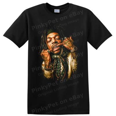 Lil Wayne Stylized Portrait Hip Hop T Shirt Colorful Rapper Tee Art