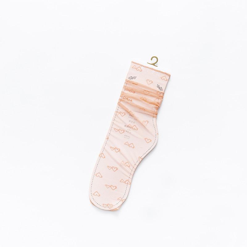 Calcetines transparentes de mujer con estrellas de colores, ultrafinos, de nailon, sueltos, largos, de verano, de malla con encaje