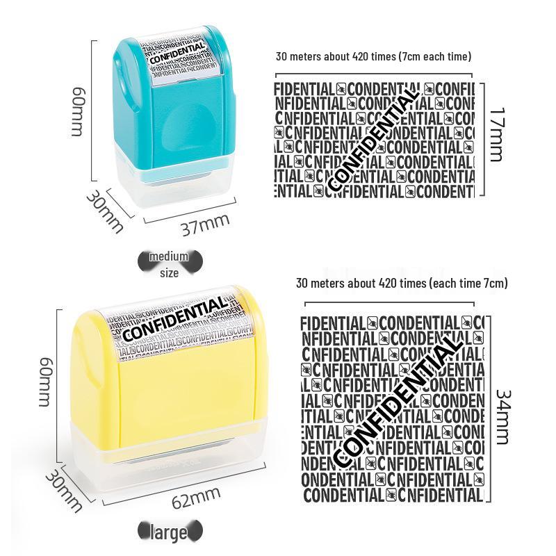 Roller Privacy Stamp with Anti-Leakage Cover