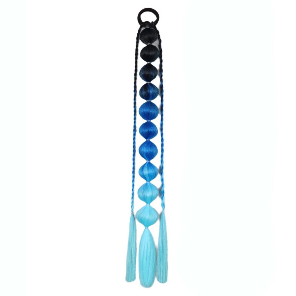 Lantern Braid Bubble Jumbo Braid Colorful Braided Ponytails Natural Twist Braid Bulk  for Women