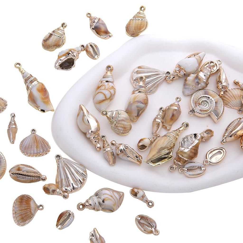 1-10Pcs Acrylic Imitation Shell Pendant For DIY Necklace Bracelet Earrings Jewelry Making Craft Accessories