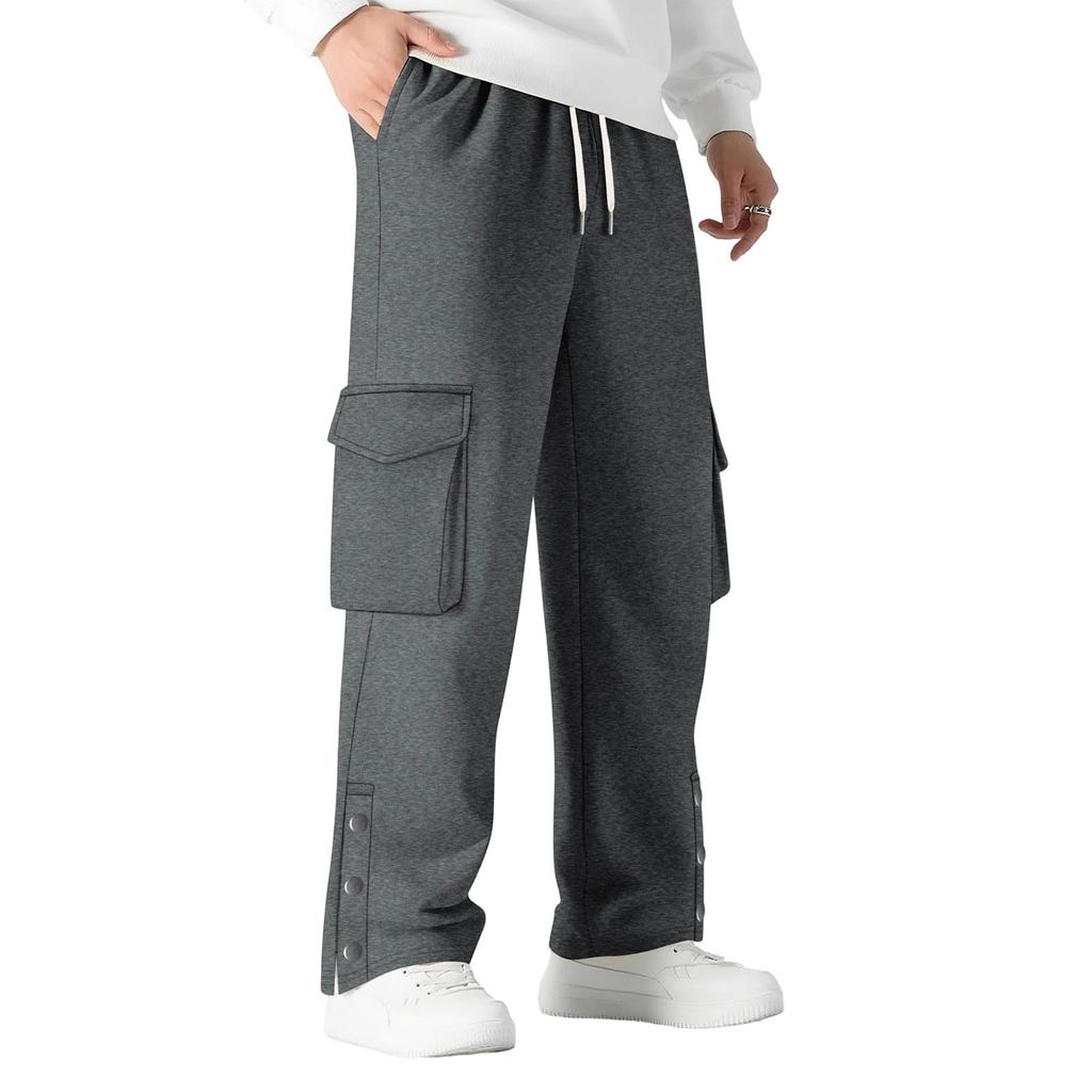 Men's Outdoor Sports Loose Leisure Multiple Pockets Work Pants Trousers