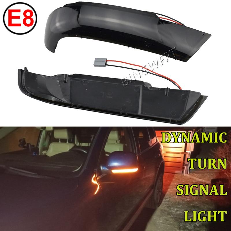 1Pair Dynamic Steering Signal Light For VW Volkswagen Touareg I MK1 7L 2002 - 2006 Led Rear View Mirror Indicating Flash